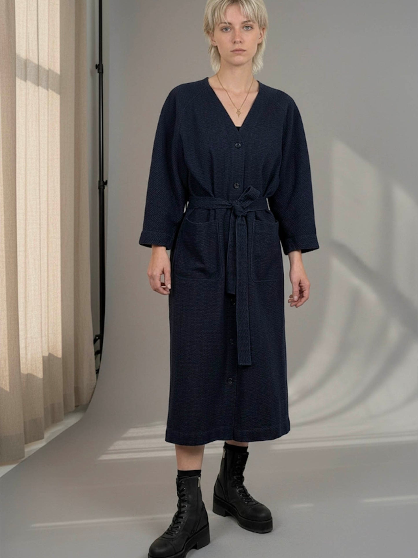 DENIM COAT DRESS - ONE SIZE