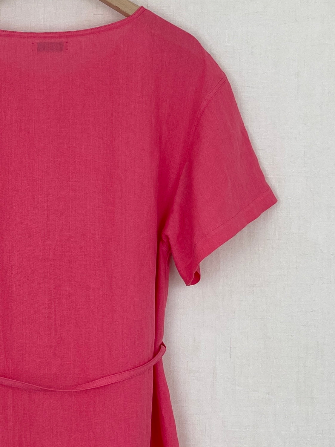 PINK LINEN DRESS - SIZE S
