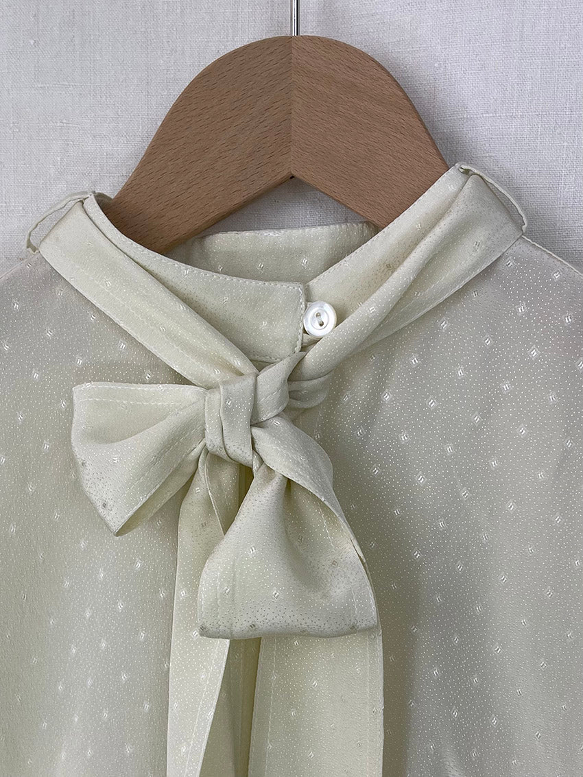 FINE DOTTED SILK DRESS - SIZE S