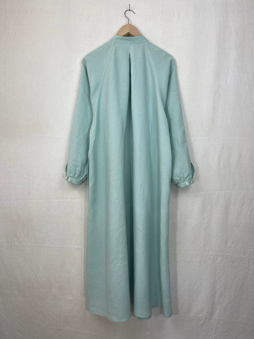 MINT GREEN BED LINEN DRESS - ONE SIZE