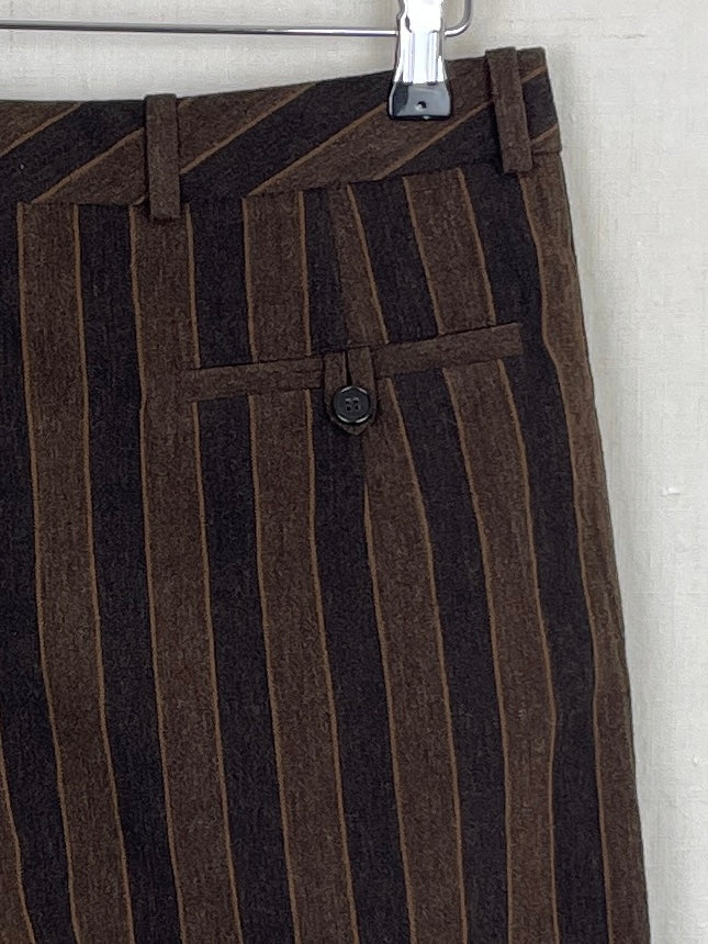 STRIPED WOOL TROUSERS - SIZE 48