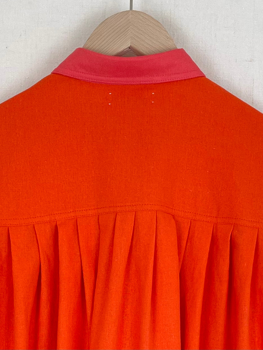PINK AND ORANGE TRAVEL DRESS - SIZE S