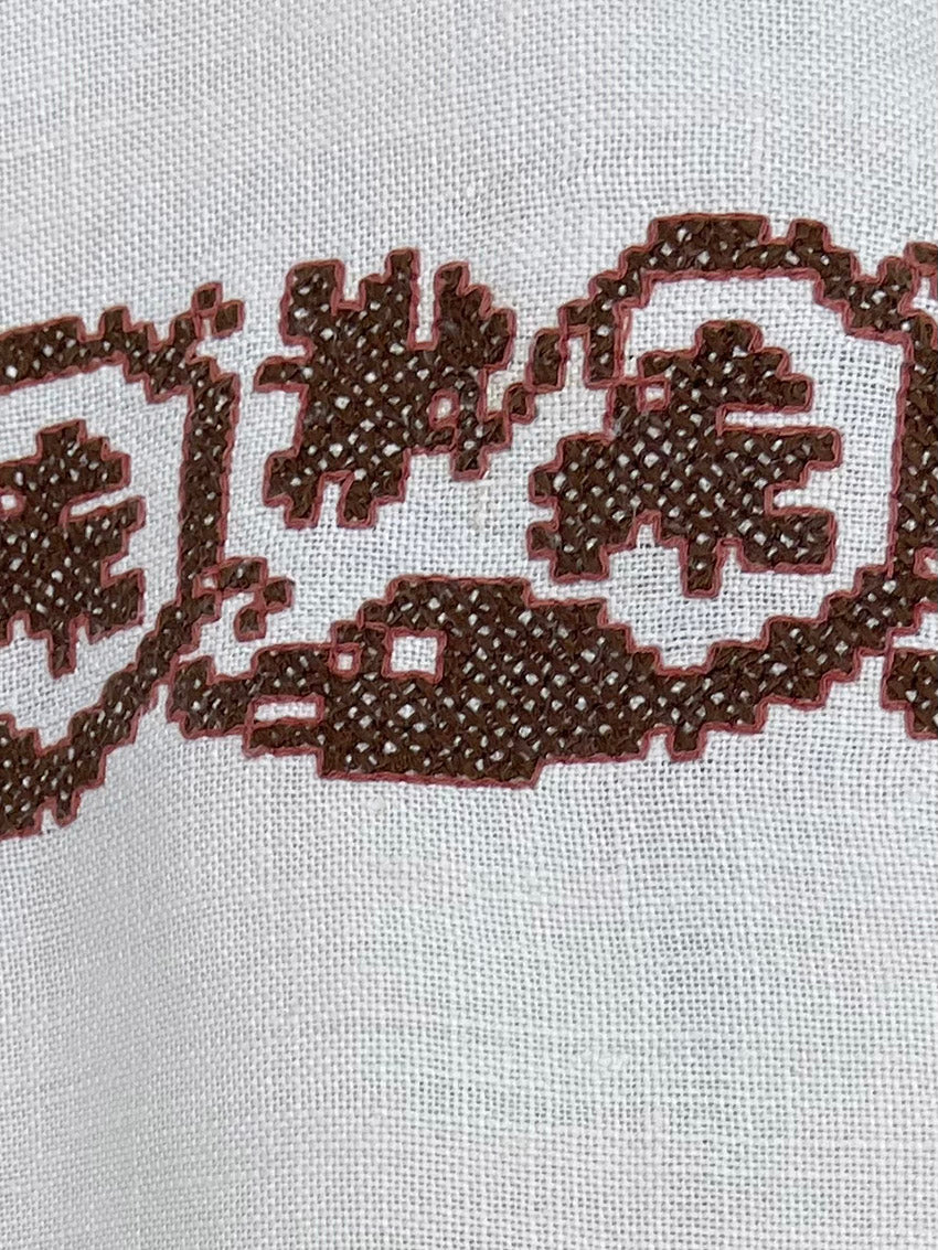 CROSS STITCH TABLECLOTH JACKET - SIZE S