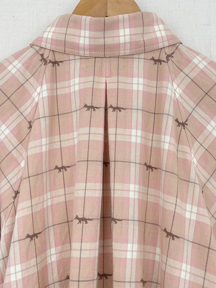 PLAID DRESS WITH FOXES - ONE SIZE