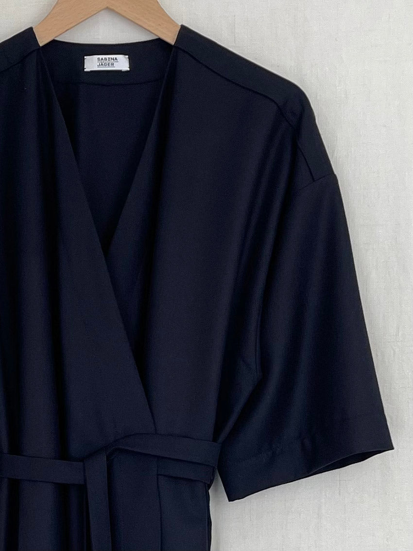 WOOL KIMONO-STYLE DRESS - ONE SIZE