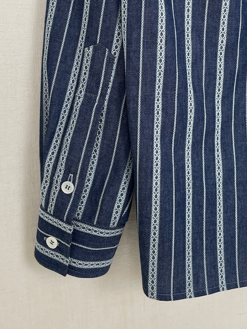 EDELWEISS AND ENZIAN RUFFLED SHIRT - SIZE 44