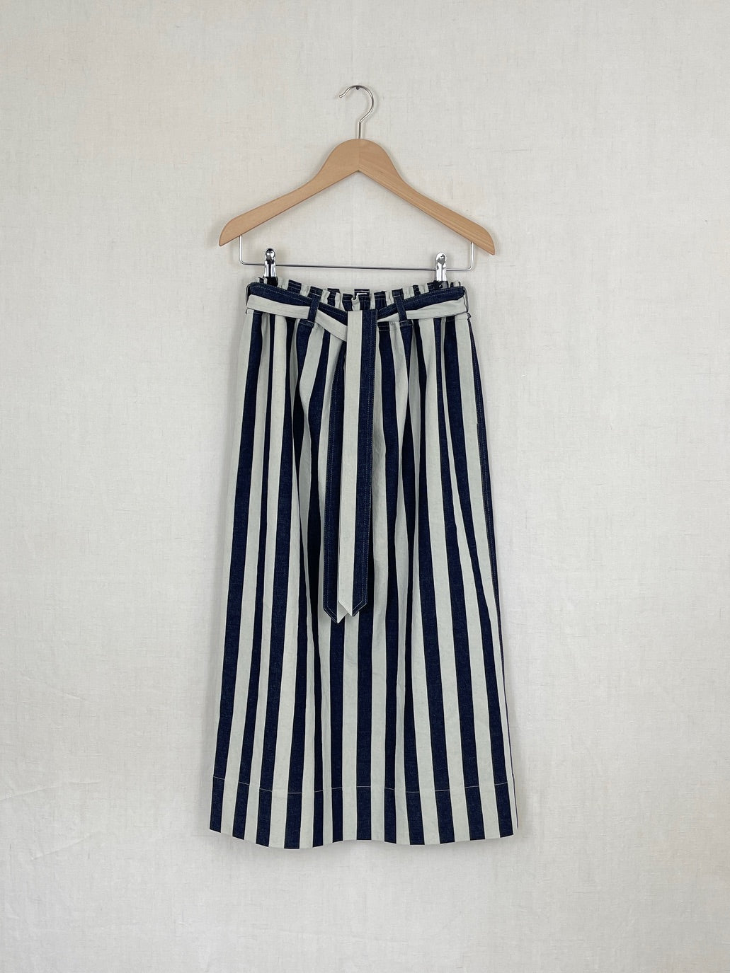 STRIPED SKIRT WITH BELT - SIZE S