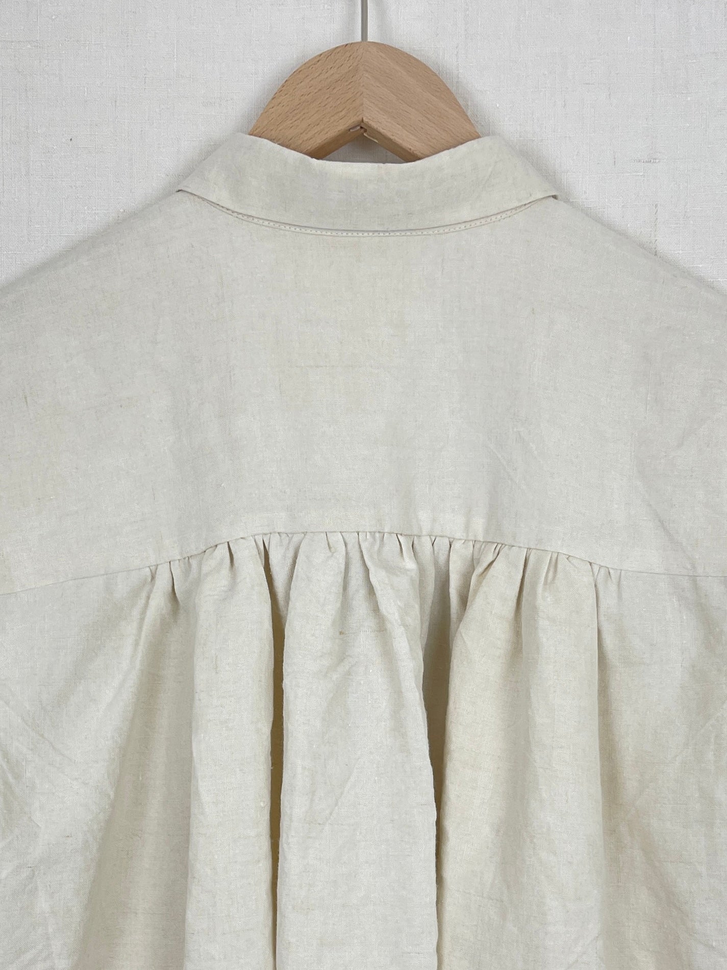 EMBROIDERED SHEET SHIRT DRESS - SIZE S