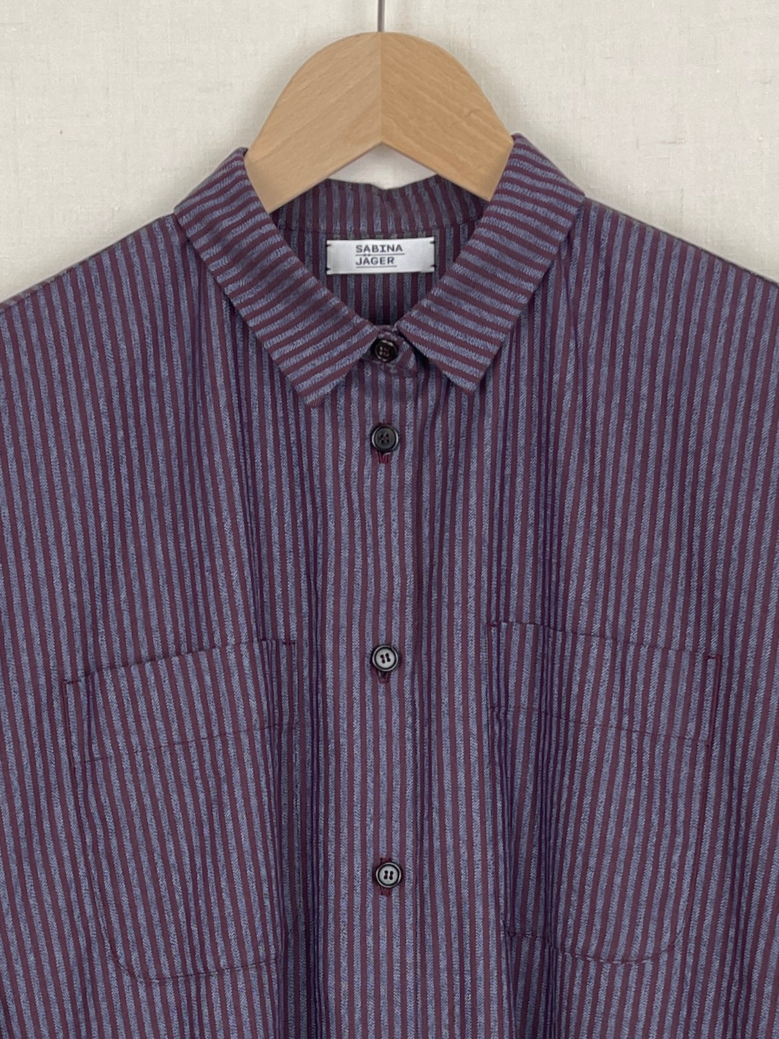 STRIPED SHIRT DRESS- SIZE S