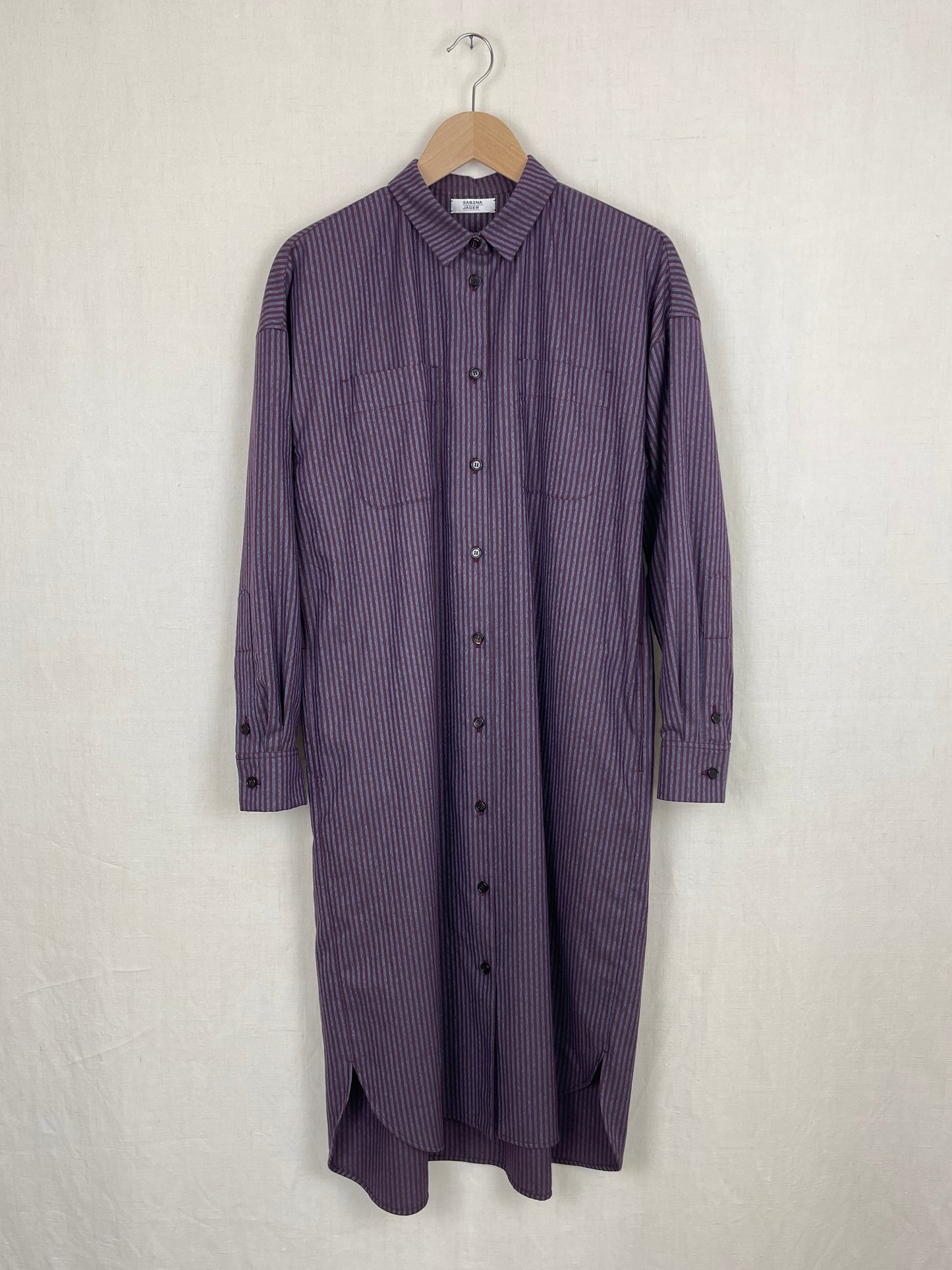 STRIPED SHIRT DRESS- SIZE S