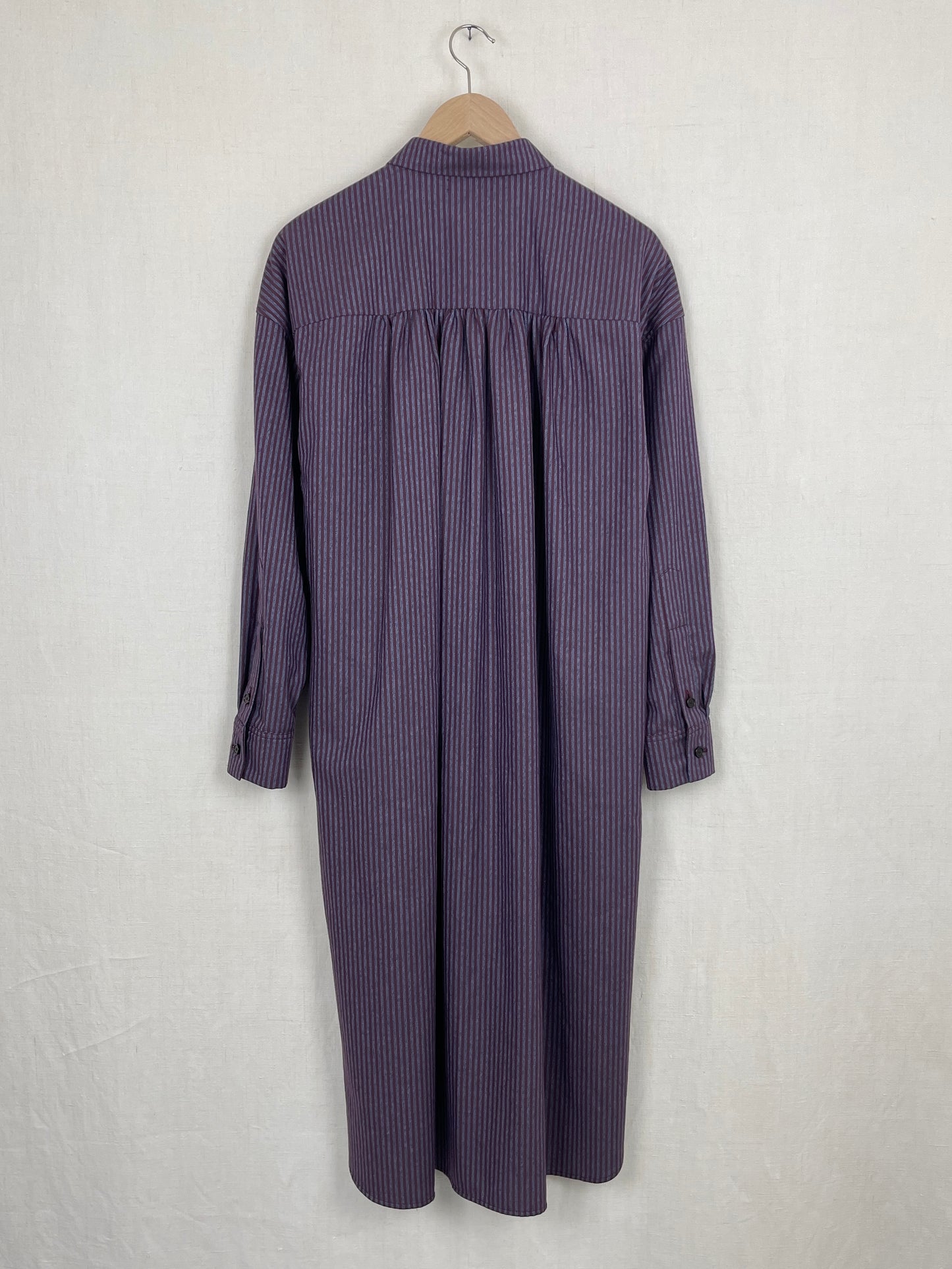 STRIPED SHIRT DRESS- SIZE S