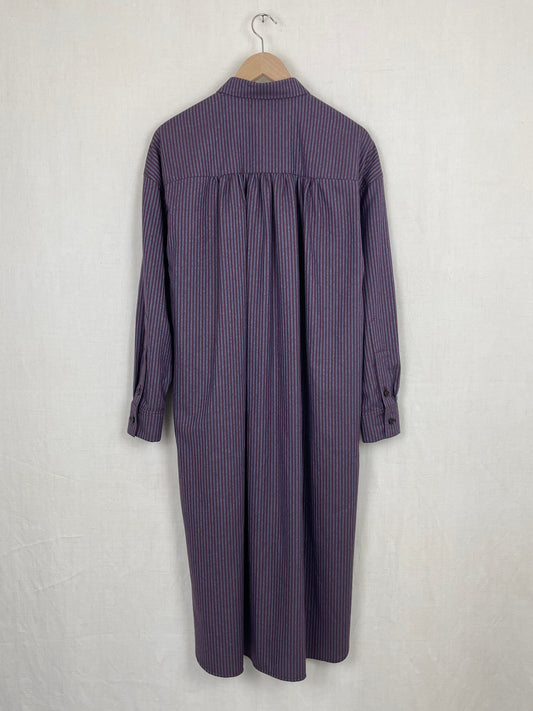 STRIPED SHIRT DRESS- SIZE S