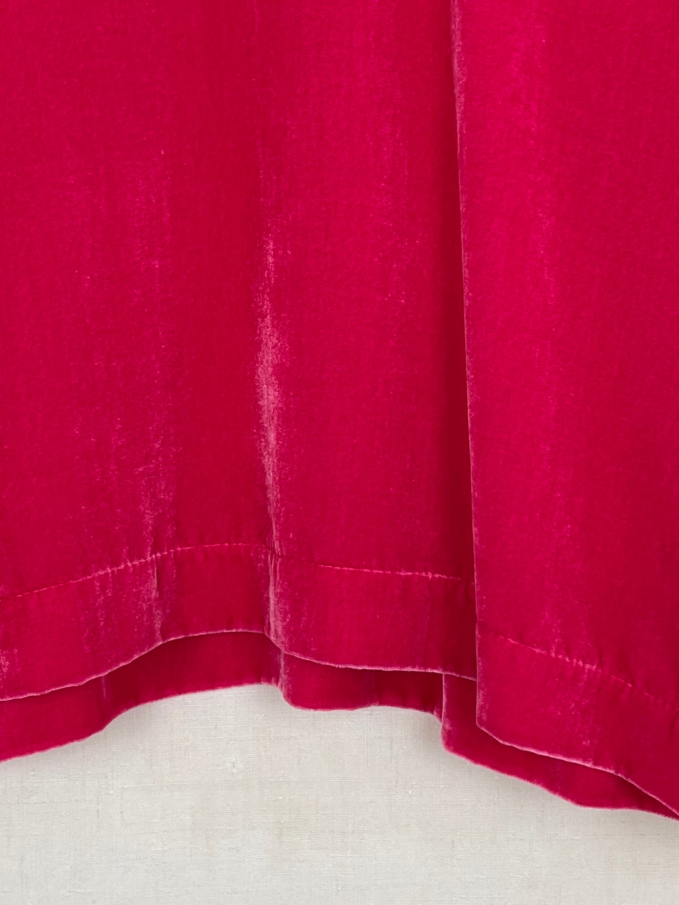 BRIGHT PINK VELVET TOP - ONE SIZE