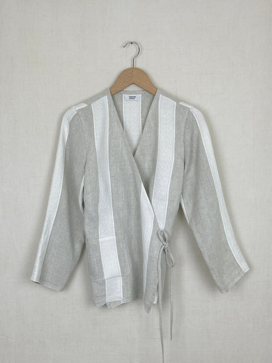 TABLE CLOTH WRAP JACKET - M