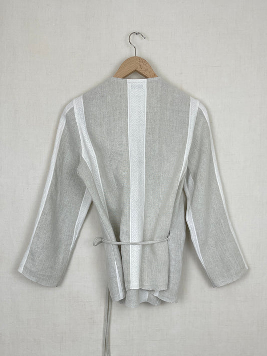 TABLE CLOTH WRAP JACKET - M