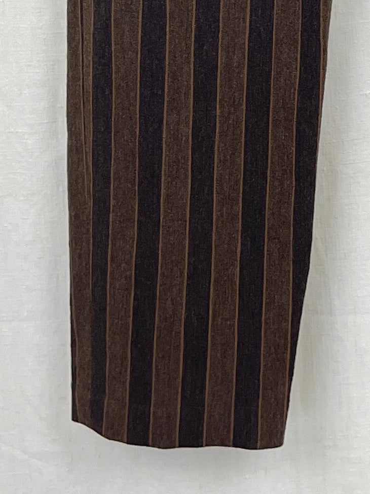 STRIPED WOOL TROUSERS - SIZE 48