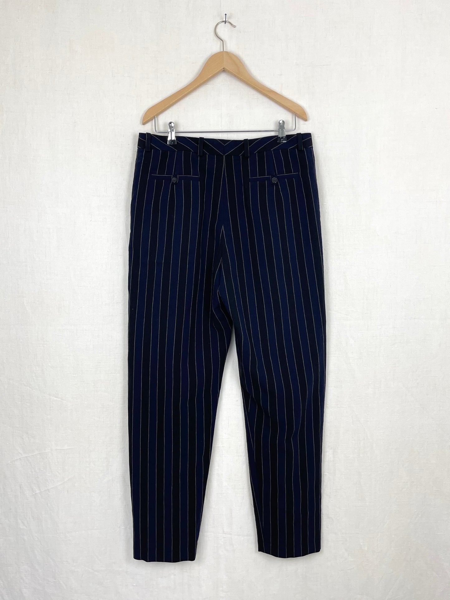 STRIPED WOOL TROUSERS - SIZE 50