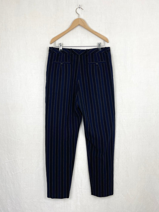 STRIPED WOOL TROUSERS - SIZE 50