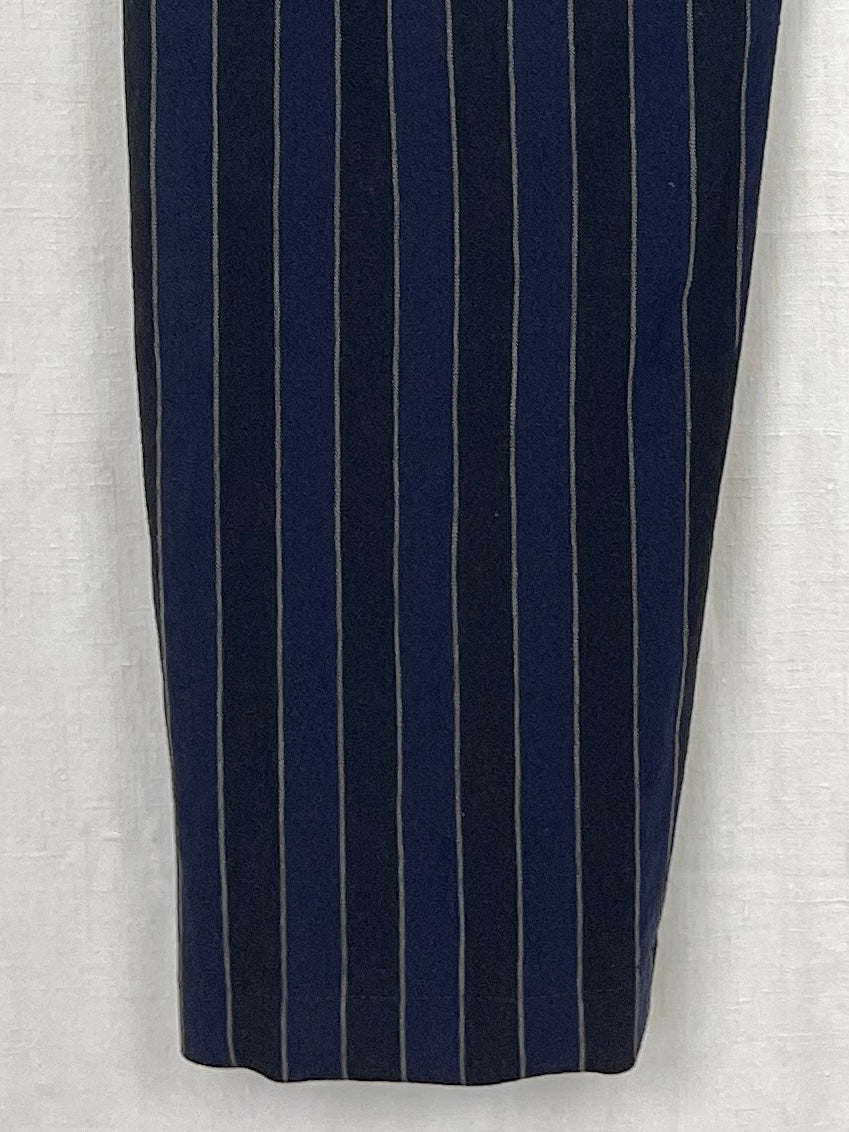 STRIPED WOOL TROUSERS - SIZE 50