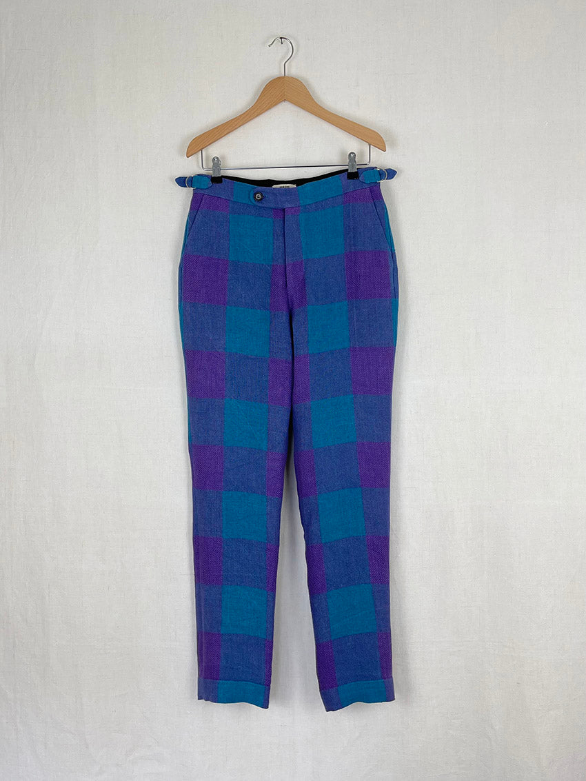 LINEN TABLECLOTH TROUSERS - SIZE 46