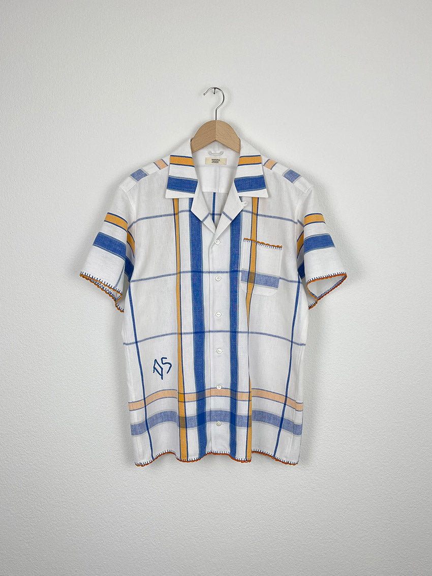 TABLECLOTH SHIRT WITH INITIALS - SIZE 52