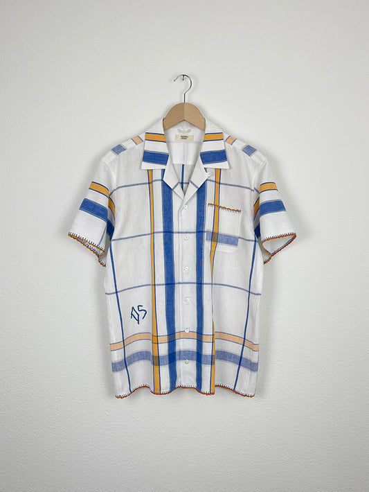 TABLECLOTH SHIRT WITH INITIALS - SIZE 52