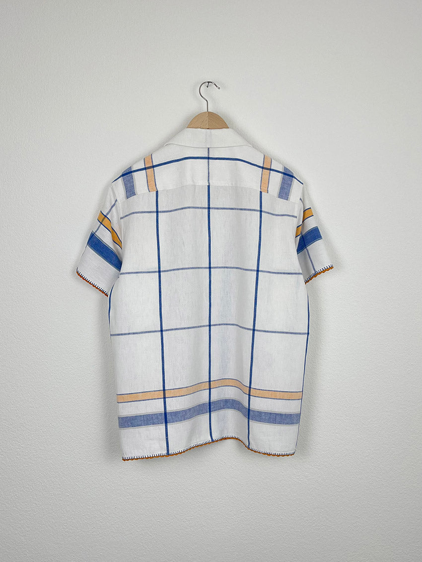 TABLECLOTH SHIRT WITH INITIALS - SIZE 52