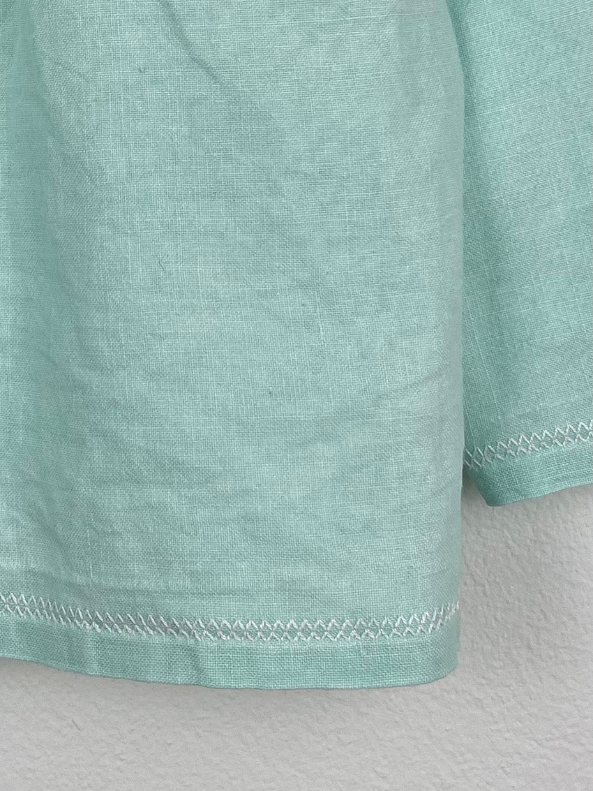 MINT LINEN TABLECLOTH SHIRT - SIZE 44