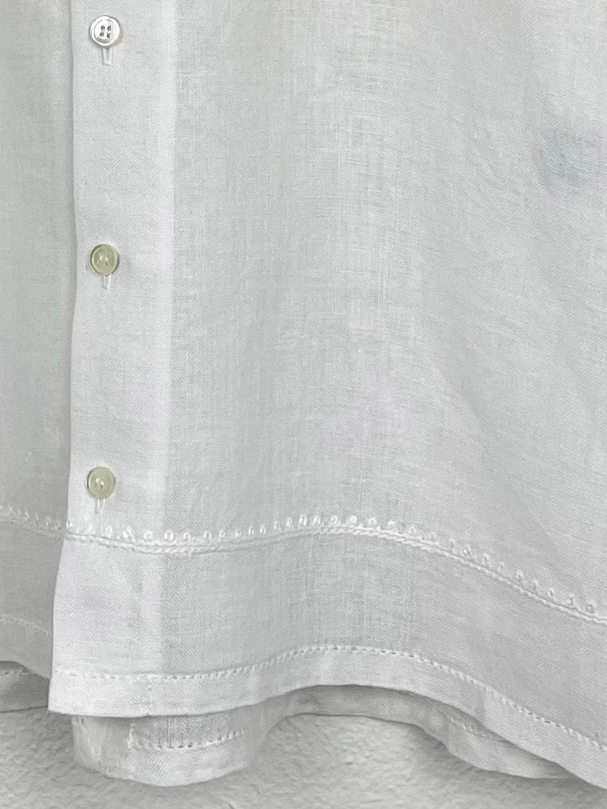 FINE LINEN TABLECLOTH SHIRT - SIZE 52