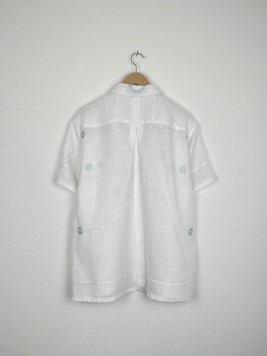 FINE LINEN TABLECLOTH SHIRT - SIZE 52