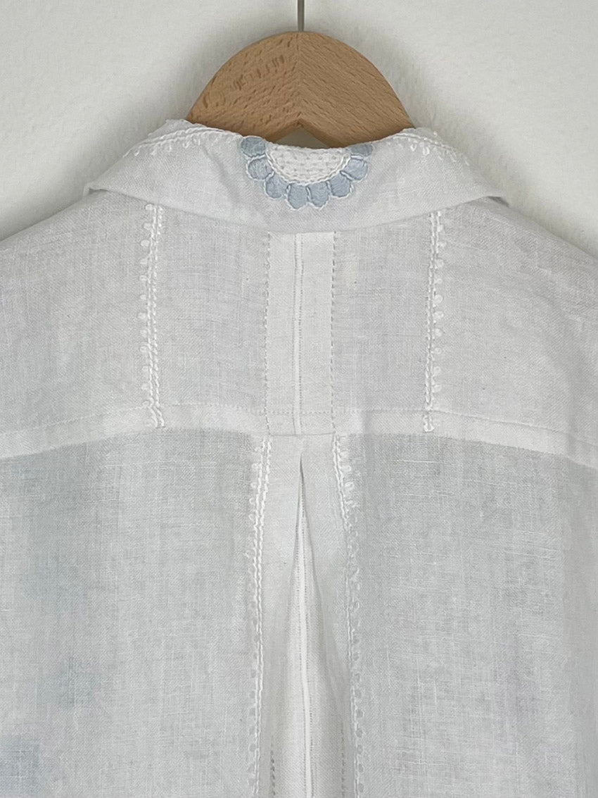 FINE LINEN TABLECLOTH SHIRT - SIZE 52