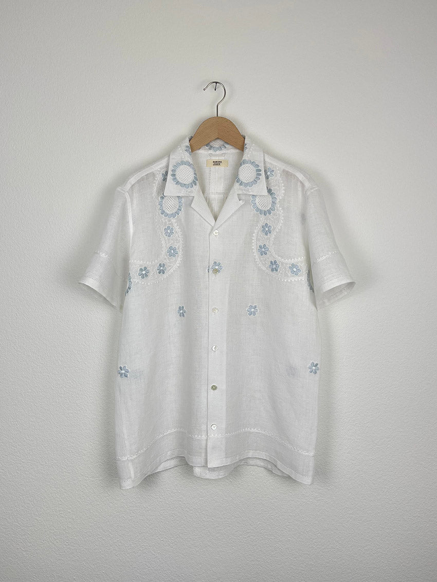 FINE LINEN TABLECLOTH SHIRT - SIZE 52