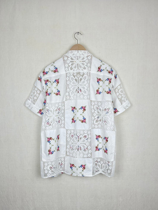 SQUARES TABLECLOTH SHIRT - SIZE 52