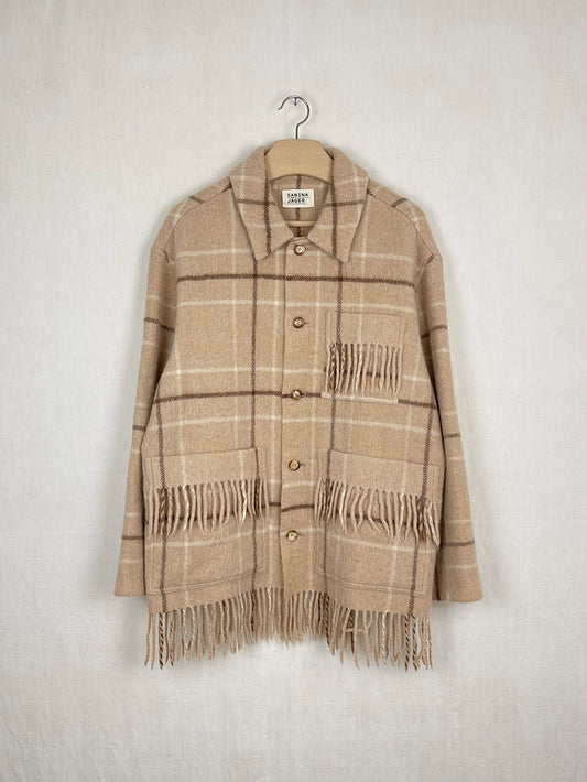 LLAMA WOOL BLANKET JACKET - SIZE S