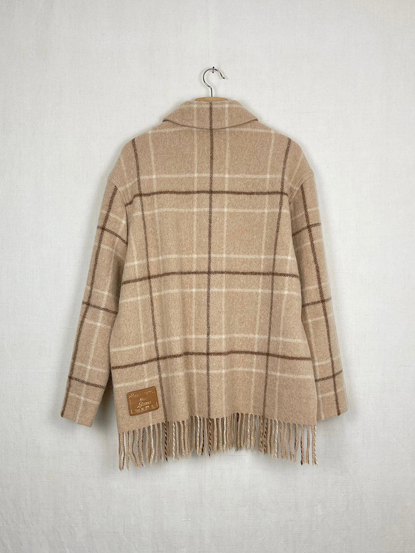 LLAMA WOOL BLANKET JACKET - SIZE S