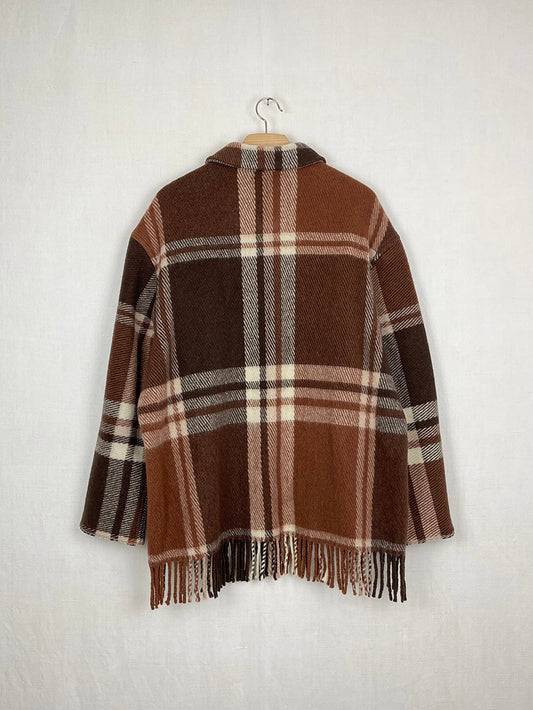 ALBULA WOOL BLANKET JACKET - SIZE M