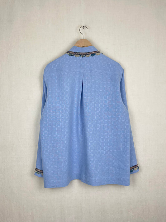 LINEN TABLECLOTH SHIRT - SIZE 48