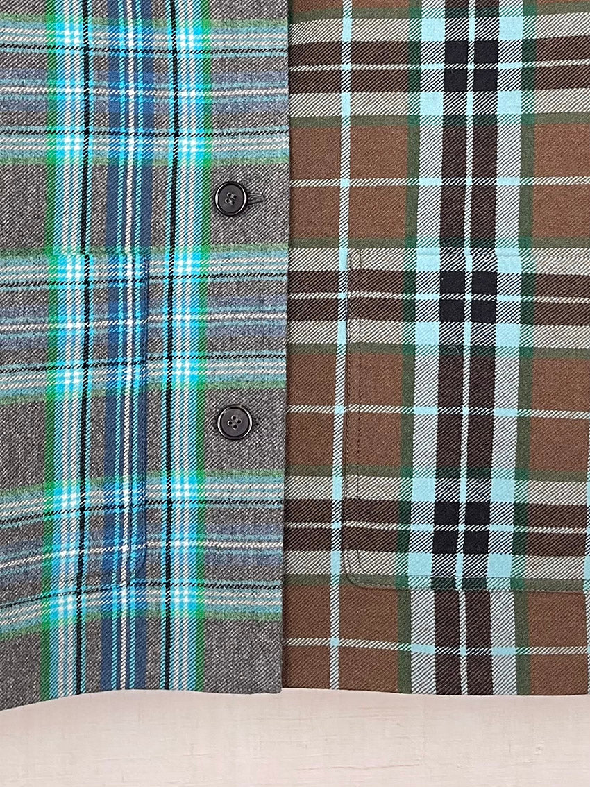 PLAID WOOL JACKET - SIZE S