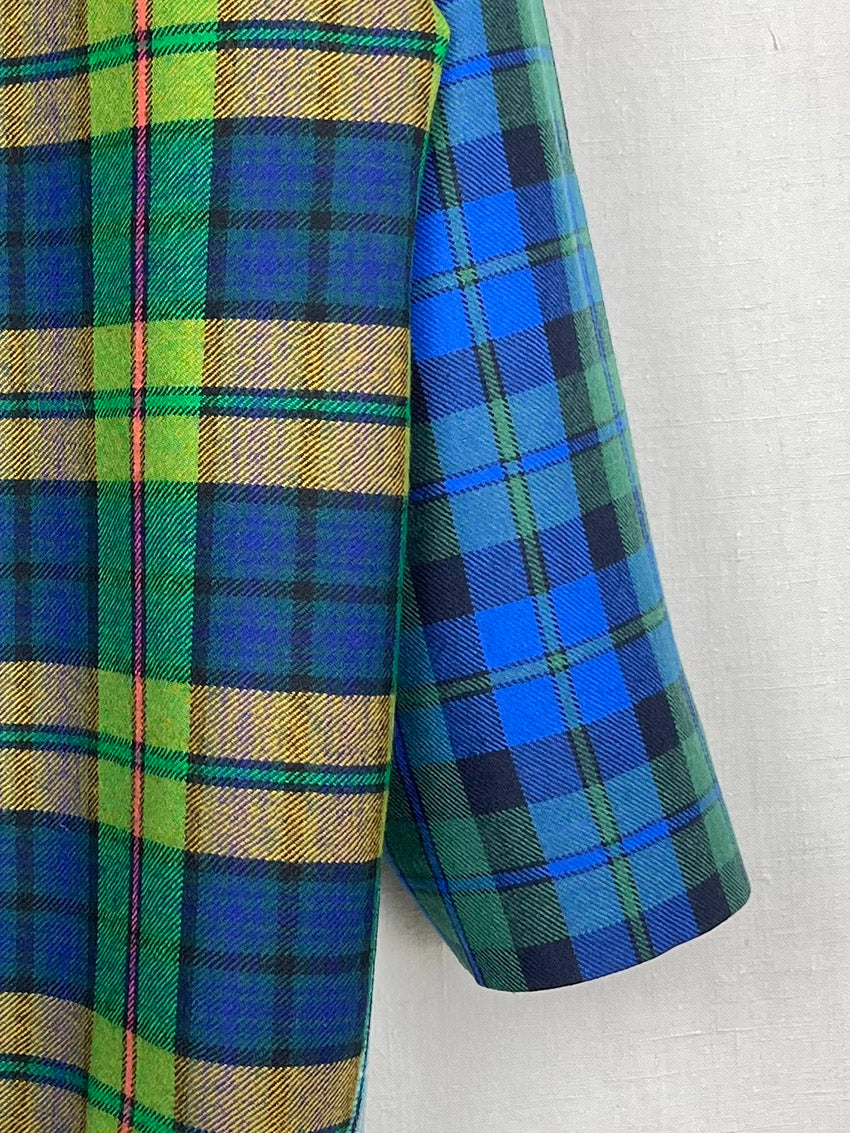 PLAID WOOL JACKET - SIZE S