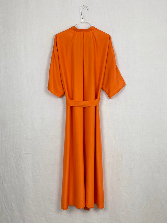 ORANGE SILK DRESS - ONE SIZE