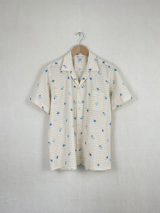 ALLOVER EMBROIDERED FLOWER SHIRT - SIZE 44