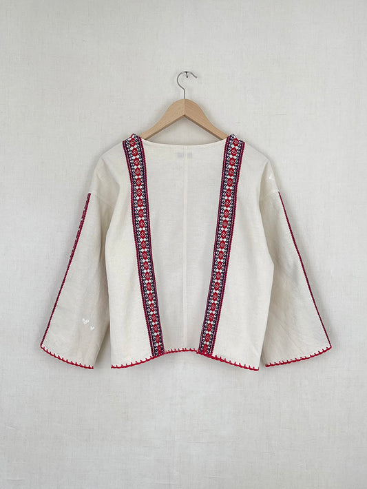 TABLECLOTH WITH WOVEN-IN RIBBON JACKET - SIZE S