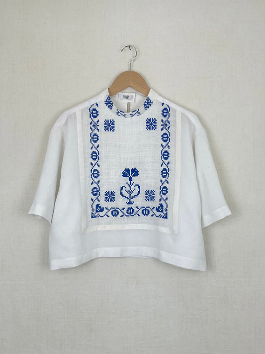 LINEN TOP WITH INTEGRATED SMALL TABLECLOTH - ONE SIZE