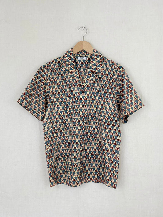 HAND PRINTED COTTON SHIRT - SIZE 48