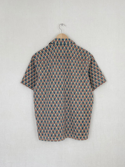 HAND PRINTED COTTON SHIRT - SIZE 48