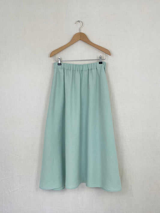 MINT GREEN BED LINEN SKIRT - SIZE M