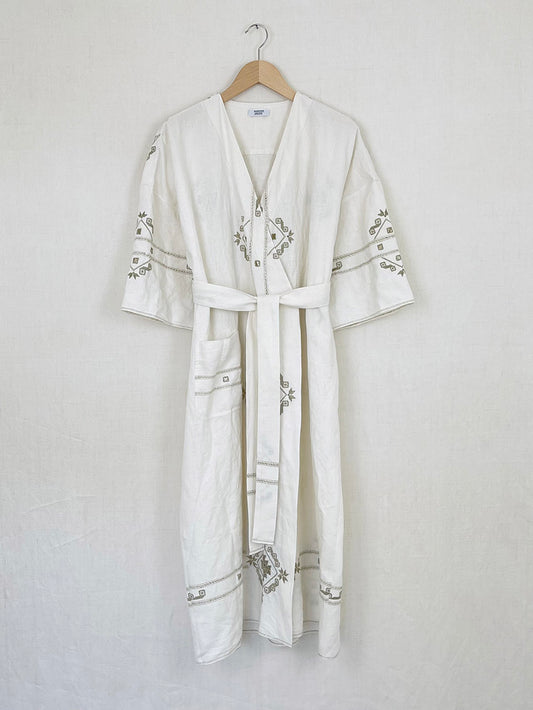 TABLECLOTH KIMONO-STYLE DRESS - ONE SIZE