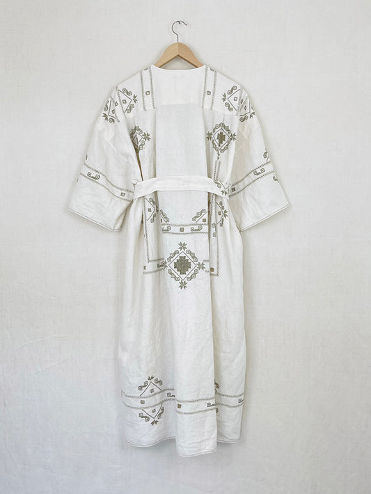 TABLECLOTH KIMONO-STYLE DRESS - ONE SIZE