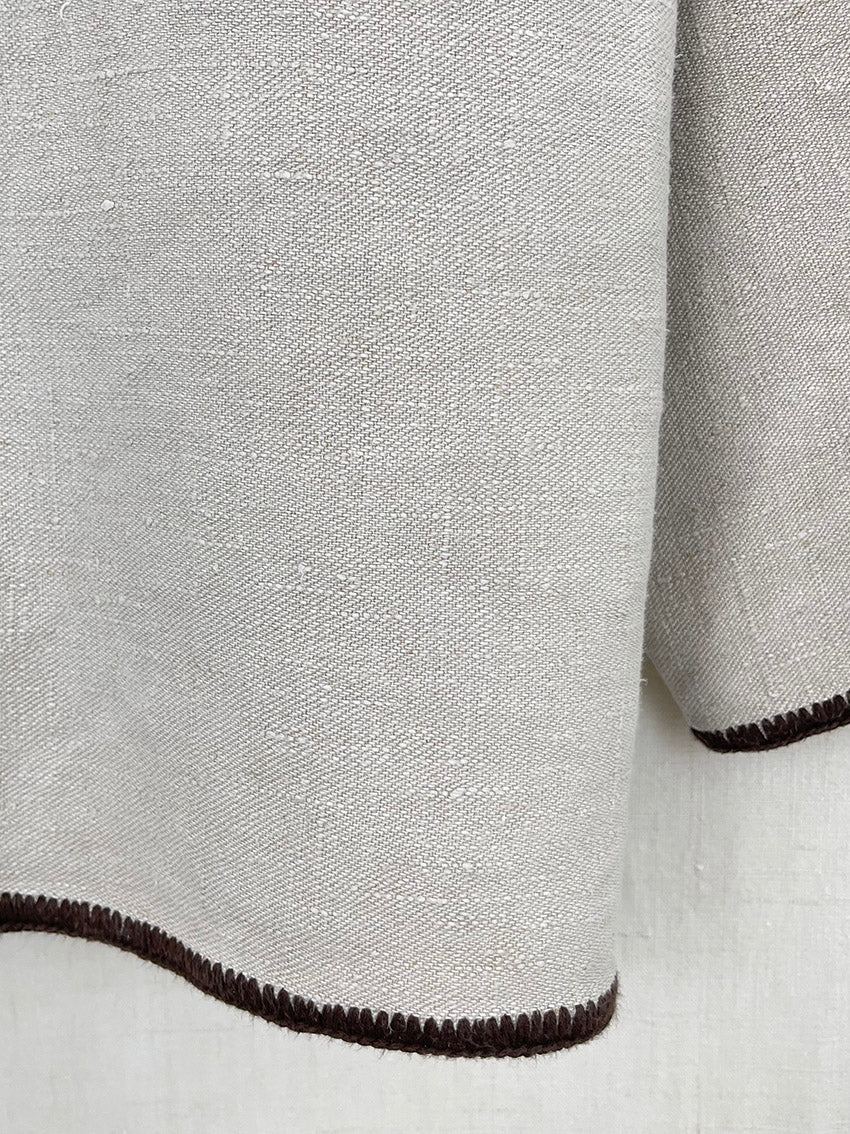 EMBROIDERED TABLECLOTH OVERSHIRT - SIZE 52