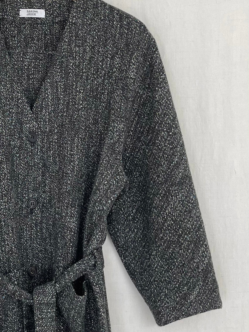 WOVEN FABRIC COAT DRESS - ONE SIZE